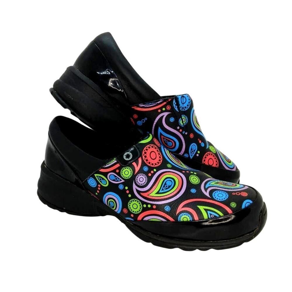Akesso Helia Women's Paisley Print Leather Slip-on Sneakers - sz. 8